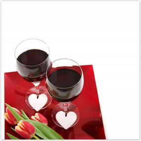 Poszterek 100x100 Vörösbor a vacsorához