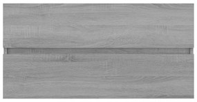 szürke sonoma színű szerelt fa éjjeliszekrény 90x38,5x45 cm
