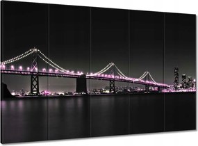 Vászonkép 100x70 Híd Lila fények