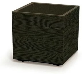 MADERA SQUARE ECO WOOD virágtartó 38,5 cm, sötétbarna, L