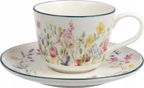 Kávés-teás Csészealj 250 ml Kerámia Virágos Hölgy