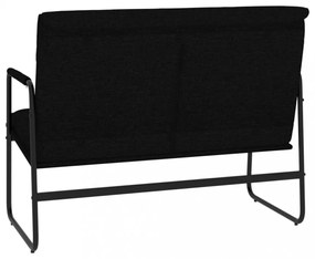 vidaXL fekete szövet pad 100 x 64 x 80 cm