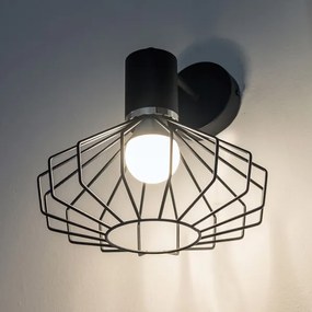 Fali lámpa SOLANO 1xE27/15W/230V fekete/fényes króm