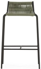 Zöld fém bárszék (ülésmagasság 65 cm) Emily – Marckeric