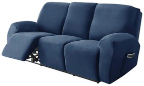 Relax Fotel Huzat (bársonyos, 3 üléses, tengerészkék rugalmas)