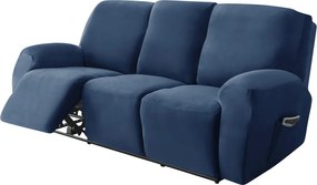RelaxFotel-Huzat (bársonyos, 3 üléses, tengerészkék rugalmas)