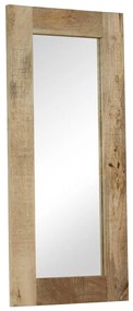 tömör mangófa keretű tükör 50 x 110 cm