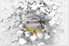 Poszterek 120x80 Japán Virágzó cseresznye