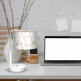 Asztali lámpa ZIGGY 1xE27/60W/230V fehér/arany