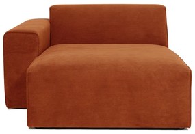 Sting narancssárga kordbársony kanapé modul, bal oldali - Scandic