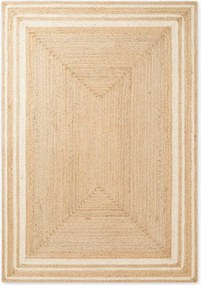 Krémszínű-natúr színű kétoldalas-kézi szövésű juta szőnyeg 120x170 cm Jutta – Hanse Home