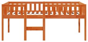 viaszbarna tömör fenyőfa gyerekágy matrac nélkül 90 x 190 cm