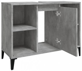 vidaXL betonszürke szerelt fa mosdószekrény 80 x 33 x 60 cm