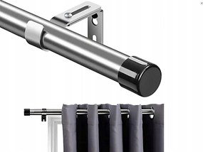 Függönykarnis rúd 76- 238 cm ezüst fém