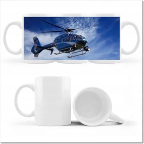 Nyomott mintás bögre Rendőrségi helikopter