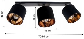Spotlámpa SOFIA 3xE27 / 60W / 230V fekete