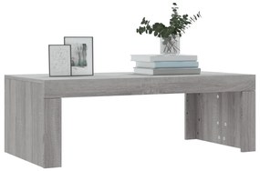 Szürke sonoma színű szerelt fa dohányzóasztal 102 x 50 x 36 cm
