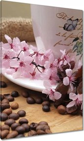 Vászonkép 70x100 Cseresznyevirágos csésze