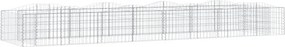 vidaXL íves horganyzott vas gabion magaságyás 400x100x50 cm