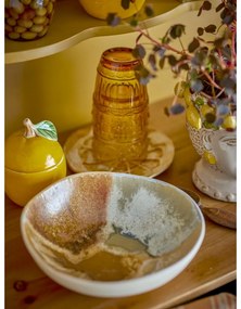 Krémszínű kőedény tálka szett 4 db-os 625 ml Lacey – Bloomingville