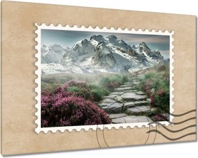 Vászonkép 60x40 Hegyi kilátás Tájkép Köd