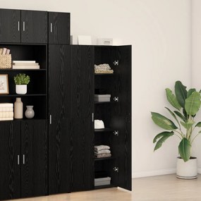 fekete tölgy magas szekrény 70x42.5x185 cm Szerelt fa