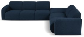 Sötétkék buklé sarokkanapé (jobb oldali) Molino – Micadoni Home