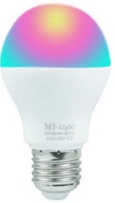 RGB-CCT LED lámpa , égő , körte , E27 foglalat , 6 Watt , SMART , Miboxer (Mi-Light) , FUT014