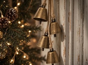 Karácsonyi függő dekoráció GOLDEN BELLS 35 cm, aranyszínű