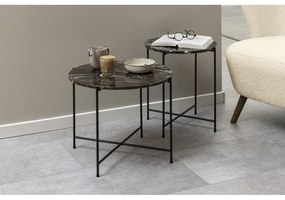 Kerek tárolóasztal márvány asztallappal ø 42 cm Avila – Actona