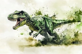 Fotótapéta Flizelina Gyerekek Dinoszaurusz T-rex Tyrannosaur Splash 152,5x104 ragasztó