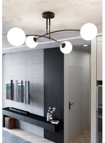 Csillár PREGOS 4xE14/10W/230V fekete