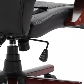 vidaXL fekete műbőr irodaszék