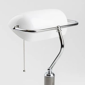 Brilagi - BANK OFFICE asztali lámpa 1xE27/60W/230V fekete/ezüst/fehér