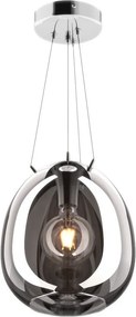 ZUMA LINE P19066B-D30 MOON Modern Függesztett Lámpa Fekete, Ezüst E27 IP20