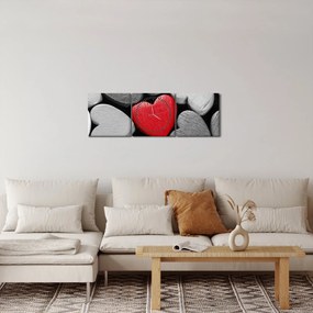 A fa szívék képe (órával) (90x30 cm)