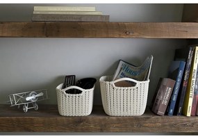 Knit fehér tárolókosár, 3 l - Curver