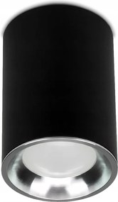 Falra szerelhető mennyezeti lámpatest Tuba Led GU10 modern Fekete Ezüst Spot