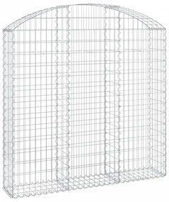 Íves horganyzott vas gabion kosár 150x30x140/160 cm