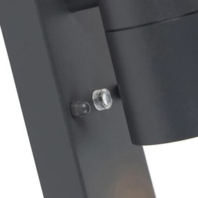 Kültéri fali lámpa sötétszürke 2-lámpás szürkületi érzékelővel - Duo