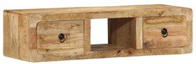 tömör nyers mangófa falra szerelhető TV-szekrény 100x32x25 cm