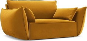 Mustársárga bársony fotel Vanda – Mazzini Sofas