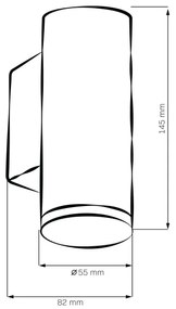 LED RGBW Fényerőszabályozható fürdőszobai fali lámpa TURYN 1xGU10/6,5W/230V IP44 fekete