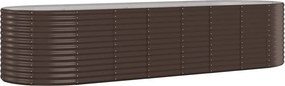 vidaXL barna horganyzott acél kerti magaságyás 322x100x68 cm
