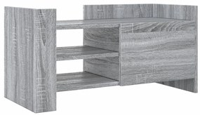 szürke sonoma színű szerelt fa TV-szekrény 80 x 35 x 40 cm