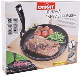 Orion öntöttvas serpenyő vágódeszkával, 22 cm