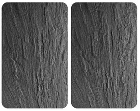 Edzett üveg tűzhely fedőlap szett 2 db-os 30x52 cm Slates – Wenko