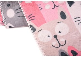 Rózsaszín gyerek szőnyeg 80x150 cm Silly Cats – Vitaus