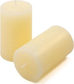 Rusztikus  gyertya készlet 11,5 cm Ø 6,8 cm 6 db krém