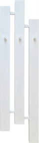 Fürdőszobai dekoratív függőleges radiátor Szajna 115/32 fehér, akasztókkal